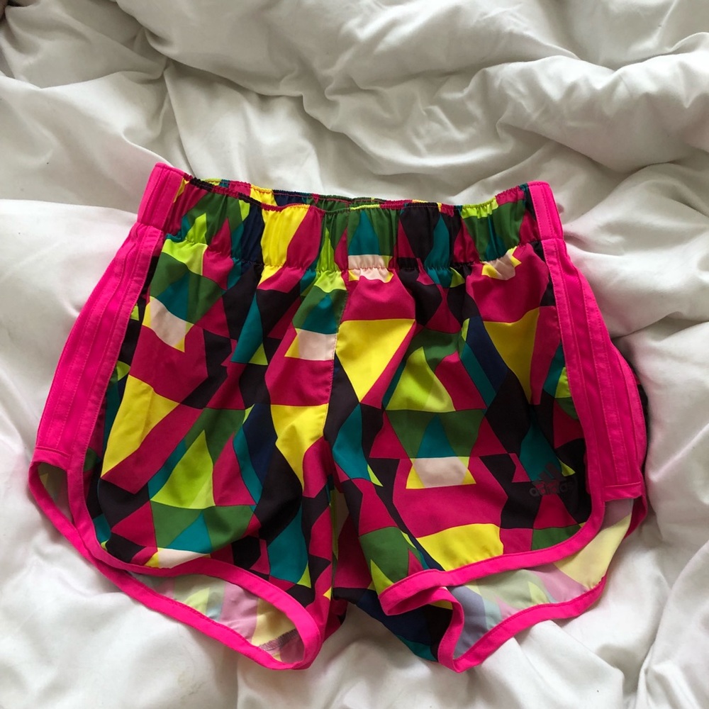 Adidas climalite multicolor running shorts